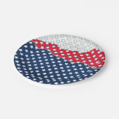 赤、白、青の星（米国） (統一された州) ペーパープレート (アングル)