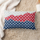 赤、白、青の星（米国） (統一された州) ランバークッション (ブランケット)