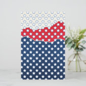 赤、白、青の星（米国） (統一された州) 便箋 (スタンド正面)