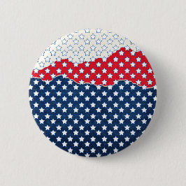 赤、白、青の星（米国） (統一された州) 缶バッジ