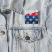 赤、白、青の星（米国） (統一された州) 缶バッジ (インサイチュ)