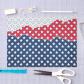 赤、白、青の星（米国） (統一された州) 薄葉紙 (クラフト)