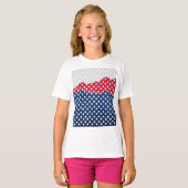 赤、白、青の星（米国） (統一された州) Tシャツ (正面フル)