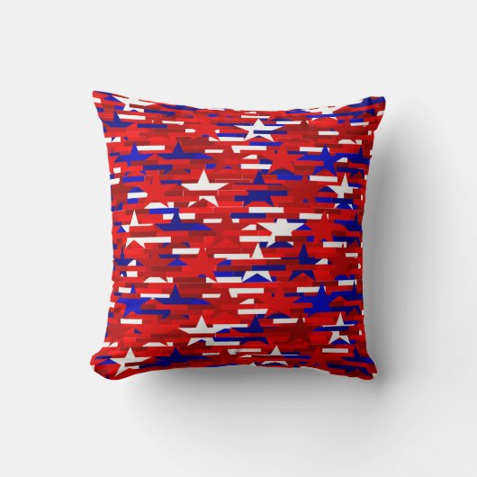 赤、白、青の星PIllow クッション (正面)
