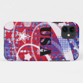 赤、白、青の栄光パーソナライズされた Case-Mate iPhoneケース (裏面(横))