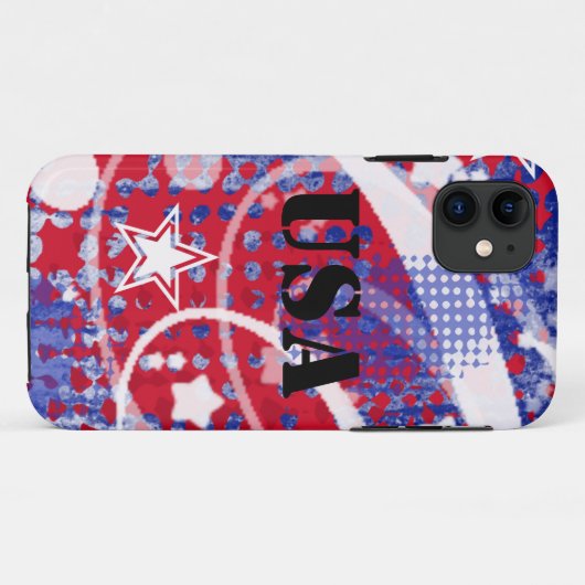 赤、白、青の栄光パーソナライズされた Case-Mate iPhoneケース (裏面(横))