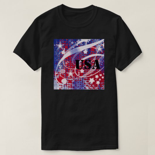 赤、白、青の栄光パーソナライズされた Tシャツ (デザイン正面)