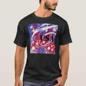 赤、白、青の栄光パーソナライズされた Tシャツ (正面)