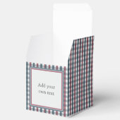 赤、白、青の格子縞の文字 フェイバーボックス (オープン)