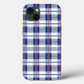 赤、白、青の格子縞 Case-Mate iPhoneケース (裏面)