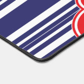 赤・白・青の模様化粧机マット デスクマット (コーナー)