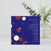 赤、白、青の水玉模様結婚式 プログラム (スタンド正面)