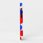 赤、白、青の水玉模様 Case-Mate iPhoneケース (裏面/左)