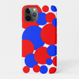 赤、白、青の水玉模様 iPhone 11 PROケース