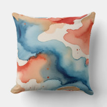 赤、白、青の水色の抽象芸術