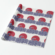 赤、白、青の海の夕日と波