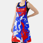 赤、白、青の渦巻き エプロン (インサイチュ)