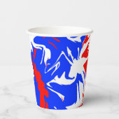 赤、白、青の渦巻き 紙コップ (裏面)