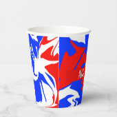 赤、白、青の渦巻き 紙コップ (右)