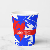 赤、白、青の渦巻き 紙コップ (正面)