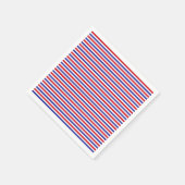 赤・白・青の紙ストライプナプキンス スタンダードカクテルナプキン (角)