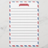 赤、白、青の線の付いた文房具 (正面)