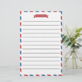 赤、白、青の線の付いた文房具 (スタンド正面)