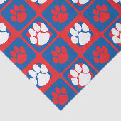 赤、白、青の繰り返し印刷 薄葉紙 (詳細)