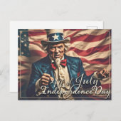 赤、白、青の自由の精神 シーズンポストカード (正面/裏面)