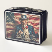 赤、白、青の自由の精神 メタルランチボックス (裏面)