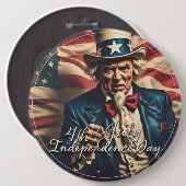 赤、白、青の自由の精神 缶バッジ (正面&裏面)