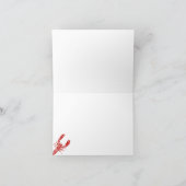 赤、白、青の航海をイメージしたカニ サンキューカード (内部)