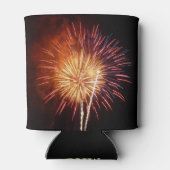 赤、白、青の花火愛国者 缶クーラー (裏面)