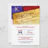 赤、白、青の花火　7月4日パーティー 招待状 (裏面)