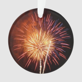 赤・白・青の花火I愛国心 オーナメント