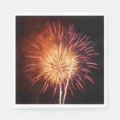 赤・白・青の花火I愛国心 スタンダードランチョンナプキン (正面)