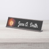 赤・白・青の花火I愛国心 デスクネームプレート (正面)