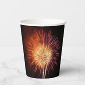 赤・白・青の花火I愛国心 紙コップ (裏面)