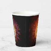 赤・白・青の花火I愛国心 紙コップ (右)