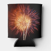 赤・白・青の花火I愛国心 缶クーラー (正面)