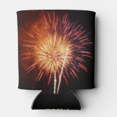 赤・白・青の花火I愛国心 缶クーラー (裏面)