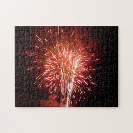 赤・白・青の花火II愛国心 ジグソーパズル (横)