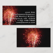 赤・白・青の花火II愛国心 名刺 (正面/裏面)