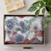 赤、白、青の花 薄葉紙 (ギフト)