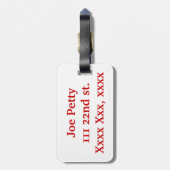 赤、白、青の荷物タグ ラゲッジタグ (裏面縦)