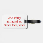 赤、白、青の荷物タグ ラゲッジタグ (裏面横)