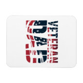 赤、白、青の退役軍人パパ マグネット (横)