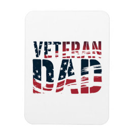 赤、白、青の退役軍人パパ マグネット
