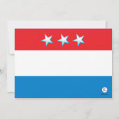 赤、白、青の選挙デーパーティの招待状 招待状 (裏面)