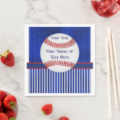 赤・白・青の野球パーソナライズされたナプキン スタンダードランチョンナプキン (インサイチュ)